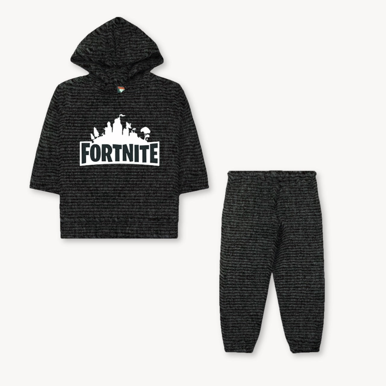 Fortnite Black Yarn Died Pajama Hoodie Set Smart Kids Clothing