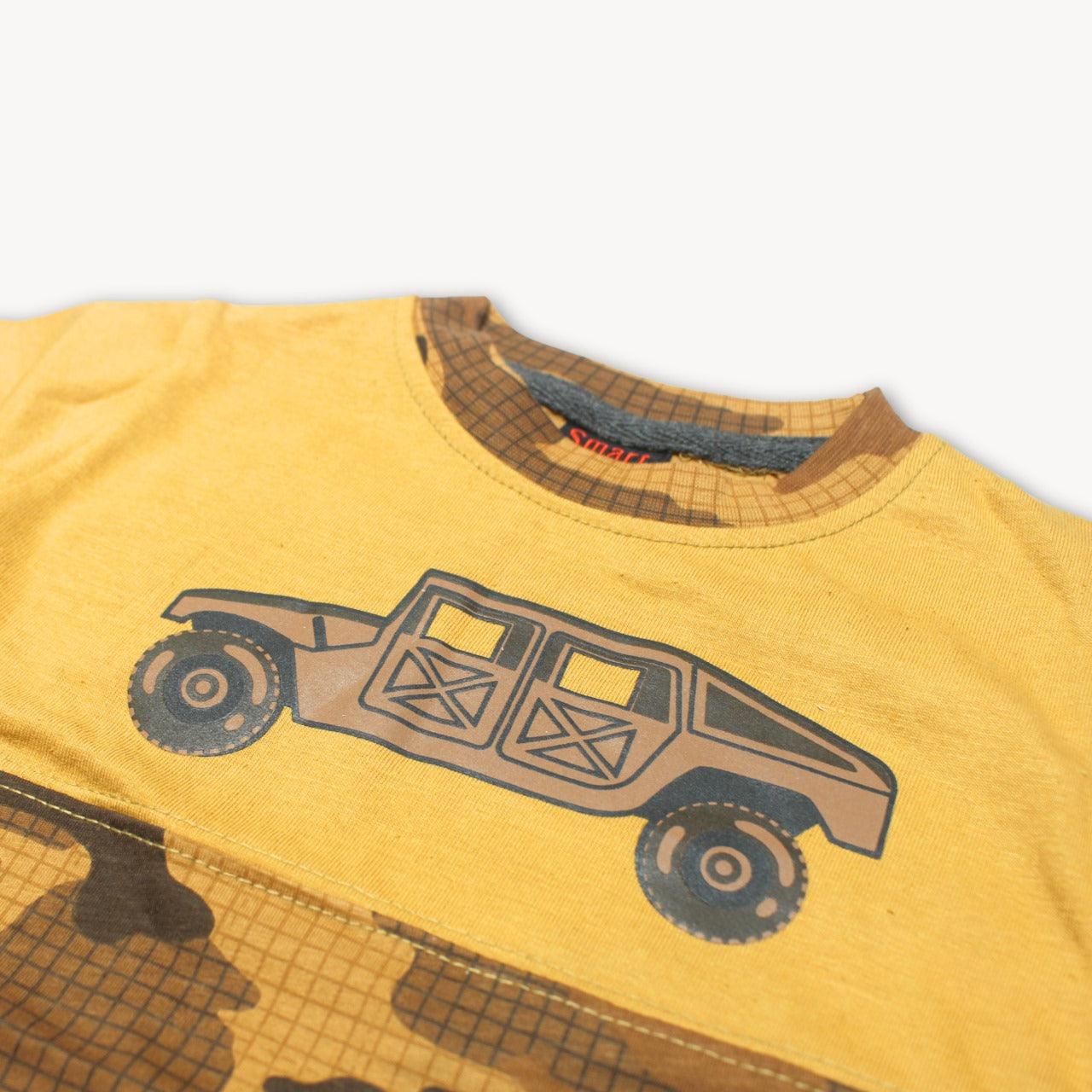 Brown Camo Jeep  Shirt & Short Set